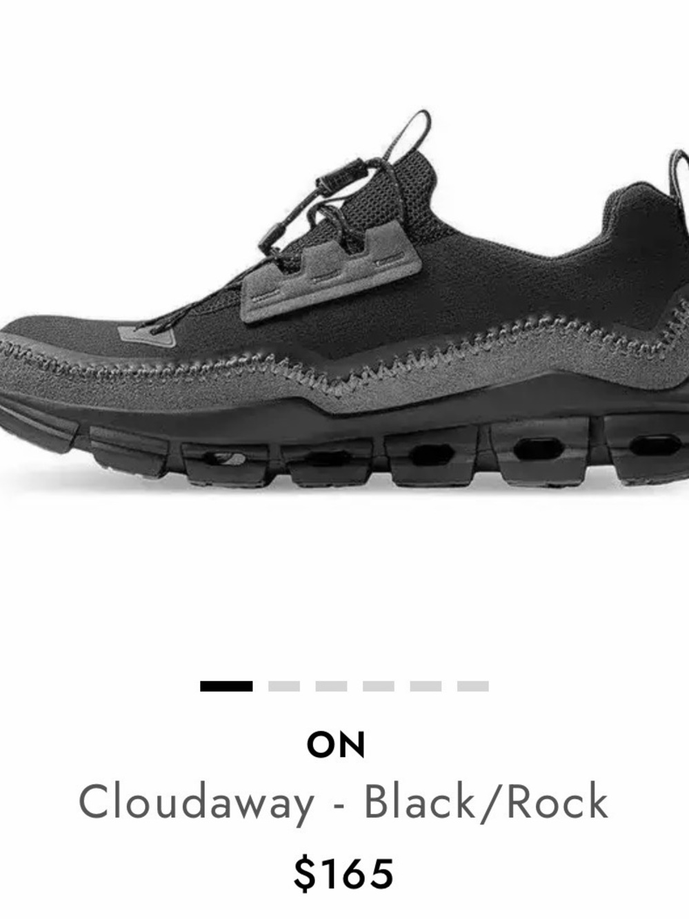 On Running Cloudaway Men's Sneakers — Black/Rock